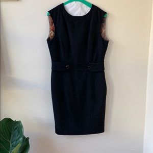 Gorgeous Black Wool Ted Baker Dress sz2 UK/sz6 US